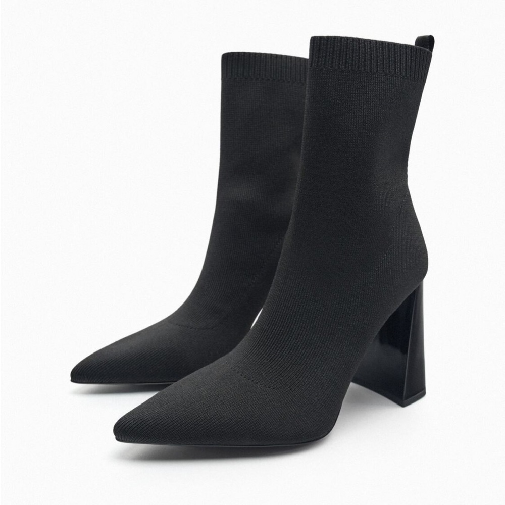 Zara Fabric Heeled Ankle Boots NWT 3108/010